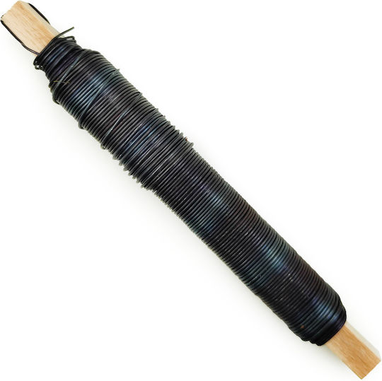 Floral Wire On Spool Black Annealed 0.7mm