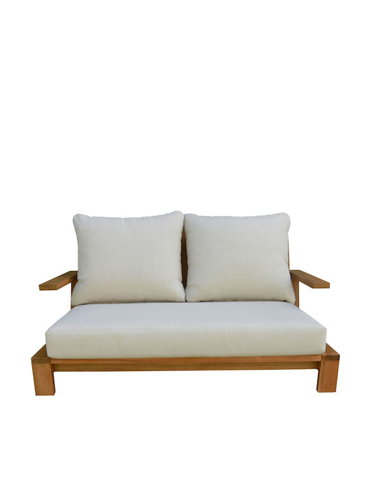 Outdoor Lounge Living Room Set 4 Pieces Ecru with Pillows