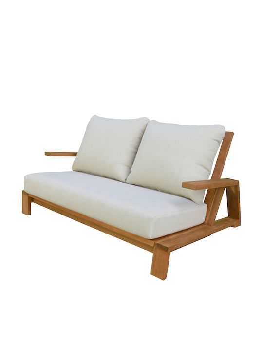 Outdoor Lounge Living Room Set 4 Pieces Ecru with Pillows