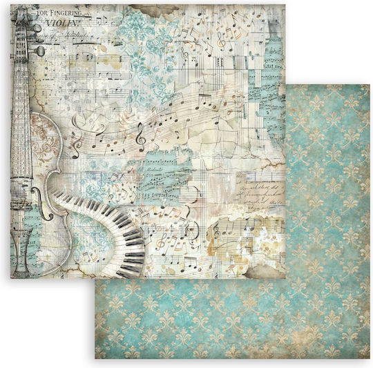 Scrapbooking Papers 10 Pieces 20.3×20.3cm Stamperia Symphony Backgrounds