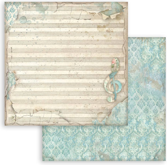 Scrapbooking Papers 10 Pieces 20.3×20.3cm Stamperia Symphony Backgrounds