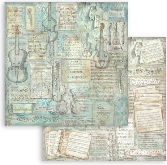 Scrapbooking Papers 10 Pieces 20.3×20.3cm Stamperia Symphony Backgrounds