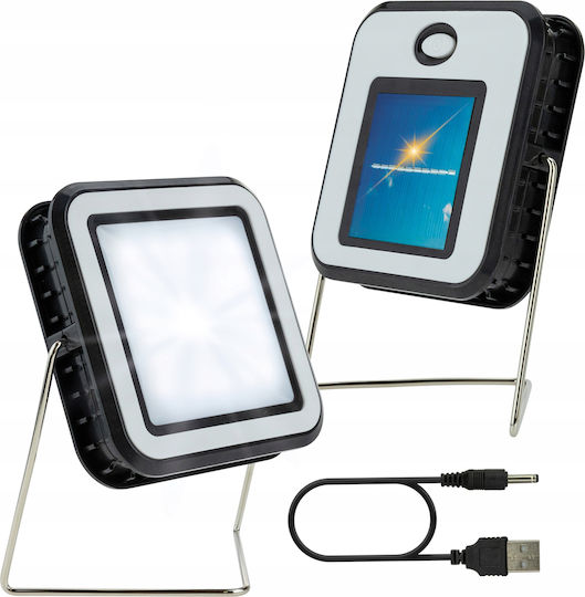 Vergionic LED Solar Campinglampe mit Taschenlampe 10W Schwarz