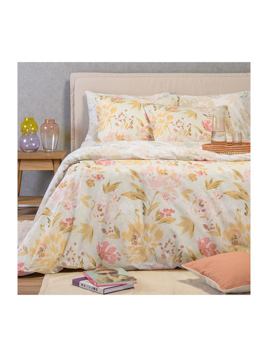 Melinen Anabelle Bettlaken King Size 260x270cm Türkis (4 Stück)