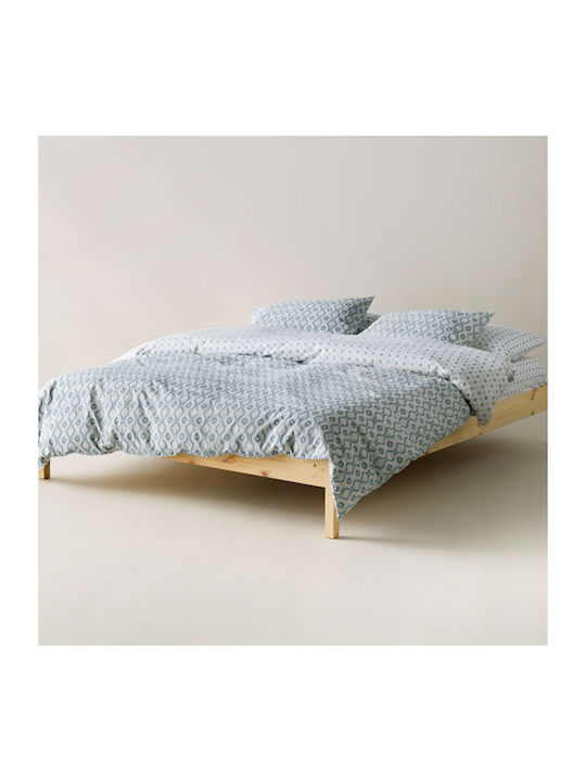 Kentia Trubi Set Bed Sheets Single 160x270cm Petrol (3pcs)