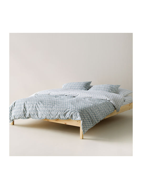 Kentia Trubi Set Bed Sheets Single 160x270cm Petrol (3pcs)
