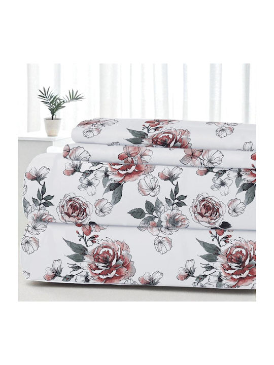 Olia Home Σετ Σεντόνια Μονά με Λάστιχο 100x205+30εκ. Πολύχρωμο (3τμχ)