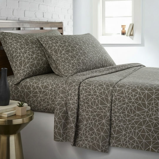 Olia Home Σεντόνι Μονό 170x260εκ. Πράσινο
