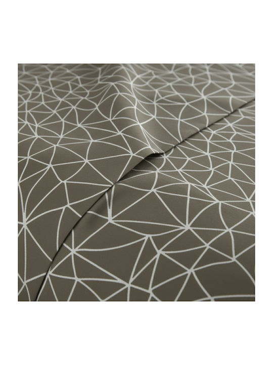 Olia Home Σεντόνι Μονό με Λάστιχο 100x200+35εκ. Olive Green