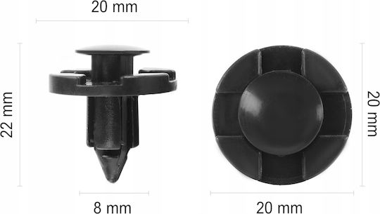 Clip Clamp Nissan Mitsubishi Qashqai Lancer 8 Mm