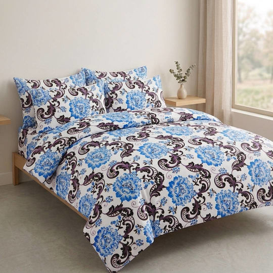 Olia Home Set Cearșafuri 220x240cm. Multicolor 4buc