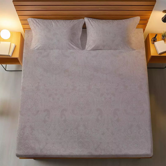 Family Enterprise Σετ King Size 3τμχ 180x200+35εκ. με Λάστιχο Εμπριμέ
