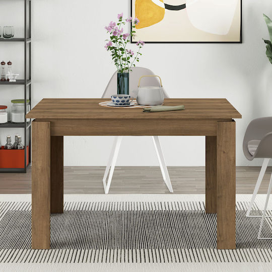Tolmen Extendable Wooden Dining Room Table Light Walnut 120(+50)x80x75cm