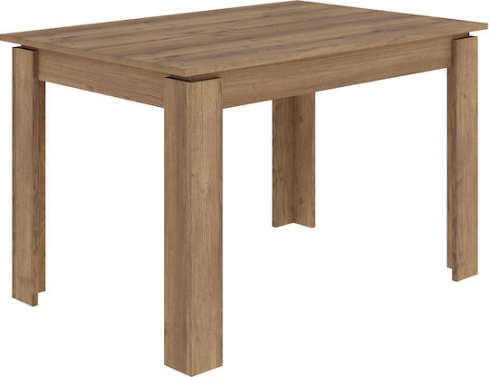 Tolmen Extendable Wooden Dining Room Table Light Walnut 120(+50)x80x75cm