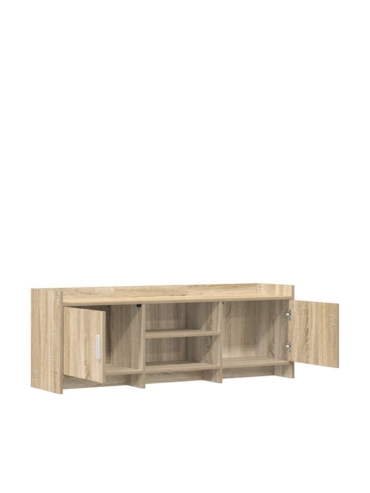 Шкаф За Телевизор От Метал И Дърво Сонома Дъб 130x33x47cm