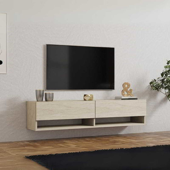 Arges Wandmontage Travertin 140x29,6x30cm