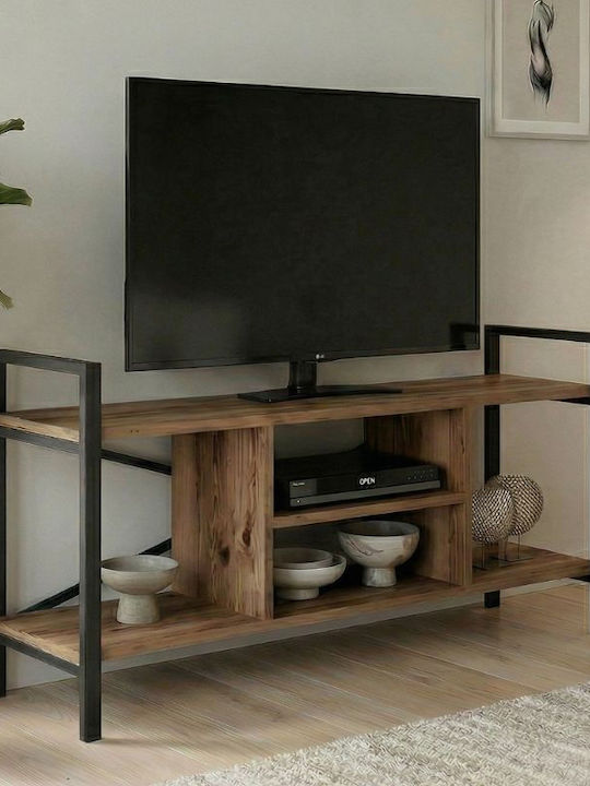 TV Stand Santana Black - Smoked Walnut L120xW35xH61cm