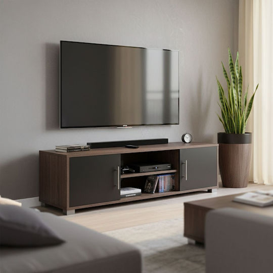 Έπιπλο TV Επιδαπέδιο Oak-ανθρακί 120x40x40εκ. Έπιπλο TV Επιδαπέδιο Oak-ανθρακί 120x40x40εκ.