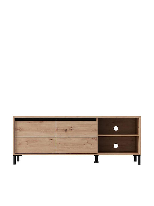 TV-Ständer Marron Schwarz M138xP40xH52cm