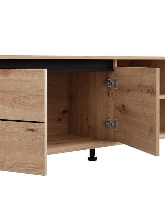 TV-Ständer Marron Schwarz M138xP40xH52cm