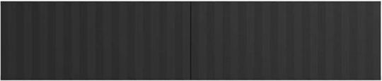 TV Stand Wooden Antibes Black Velvet-Black Metal L154xW42xH32cm