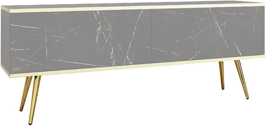 Έπιπλο Τηλεόρασης Loro Ii Γκρι Μ135xΠ32xΥ30cm