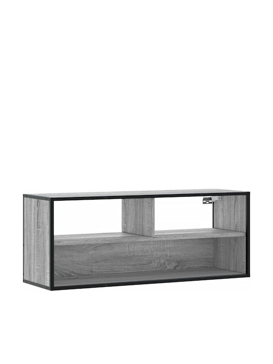 TV Stand Made of Metal and Wood Gray Sonoma M100xD31xH39.5cm