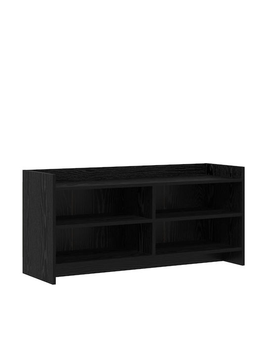 vidaXL TV-Ständer Schwarz Dürre M100xP33xH47cm