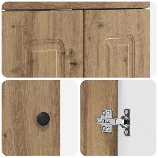 vidaXL Pangă Cu Lavoar M56xL37.5xÎ81cm Stejar