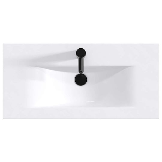 vidaXL Counter with Washbasin W78.5xD37.5xH81cm White