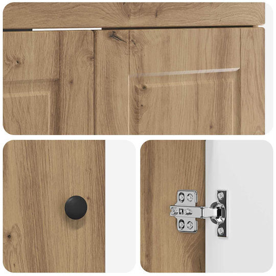 vidaXL Pangă Cu Lavoar M56xL37.5xÎ81cm Stejar