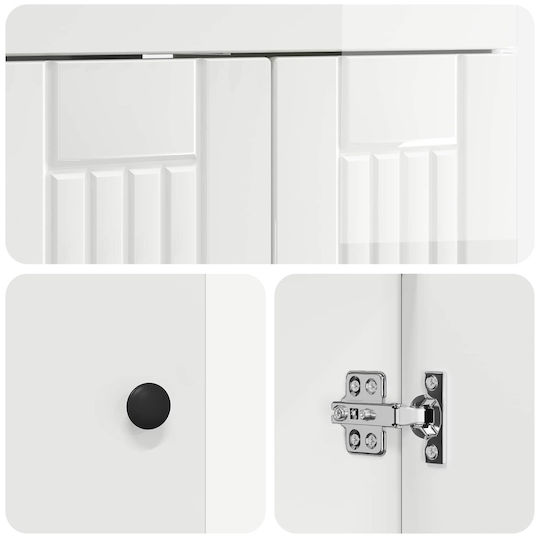 vidaXL Πάγκος με Νιπτήρα Μ56xΒ37.5xΥ81cm Λευκό