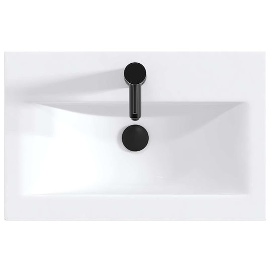 vidaXL Πάγκος με Νιπτήρα Μ56xΒ37.5xΥ81cm Λευκό