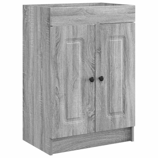 vidaXL Плот с Мивка 78.5x37.5x81см Сив