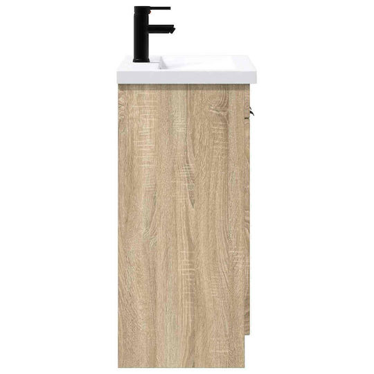 vidaXL Πάγκος με Νιπτήρα Μ56xΒ37.5xΥ81cm Sonoma Δρυς