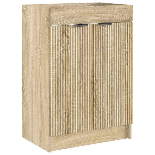 vidaXL Πάγκος με Νιπτήρα Μ56xΒ37.5xΥ81cm Sonoma Δρυς