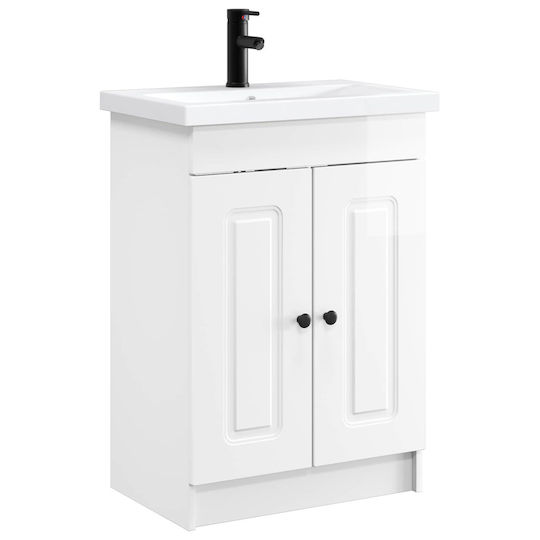 vidaXL Pangă Cu Lavoar M78.5xL37.5xÎ81cm Alb