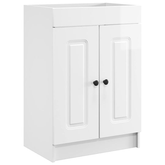 vidaXL Badezimmer Waschtisch-Einheit mit Waschbecken M78.5xB37.5xH81cm Weiß