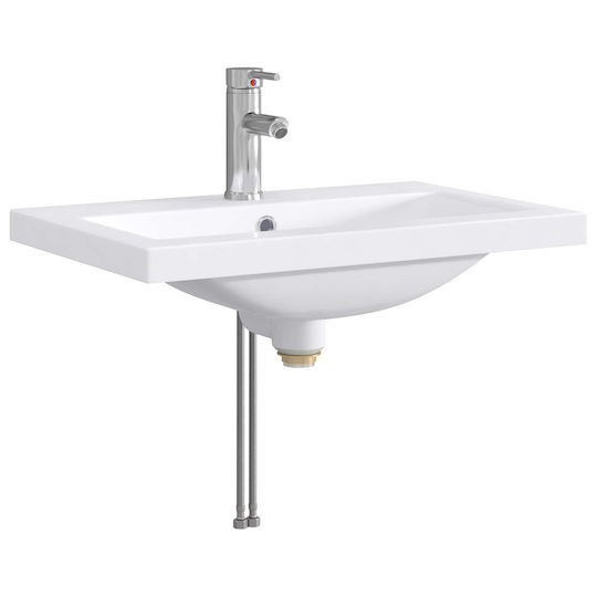 vidaXL Badezimmer Waschtisch-Einheit M61xB40xH84.5cm Schwarze Eiche