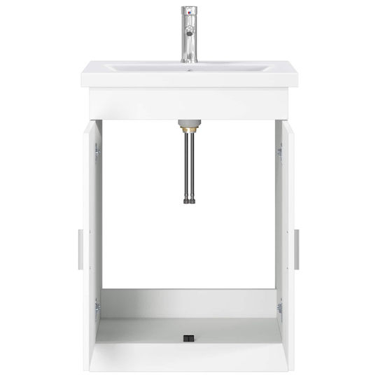 vidaXL Πάγκος με Νιπτήρα Μ61xΒ40xΥ84.5cm Λευκό