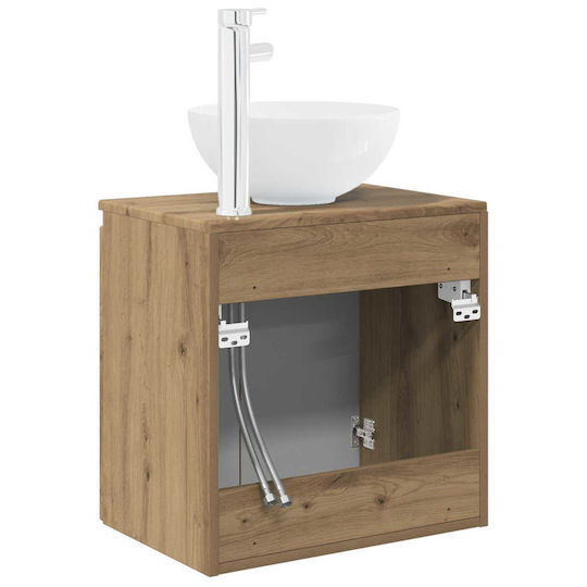 vidaXL Badezimmer Waschtisch-Einheit M49.5xB35xH63cm Eiche