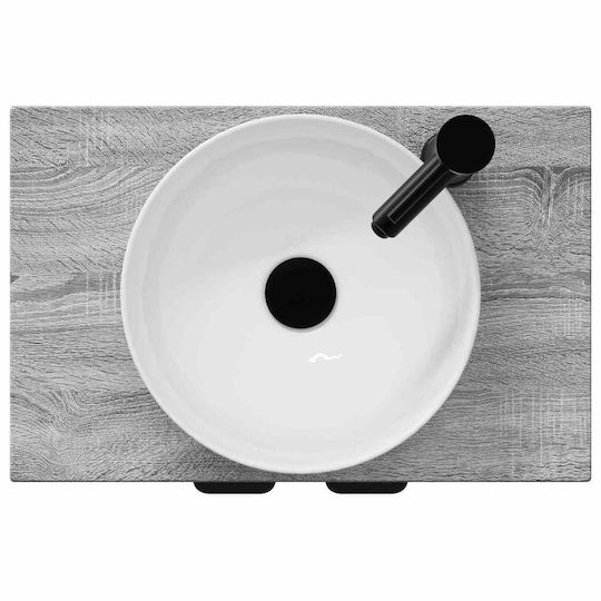 vidaXL Badezimmer Waschtisch-Einheit Ohne Waschbecken Mit Spiegel M54xB35xH83cm Graue