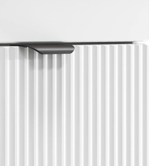 vidaXL Badezimmer Waschtisch-Einheit ohne Waschbecken mit Spiegel M54xB35xH83cm Weiß