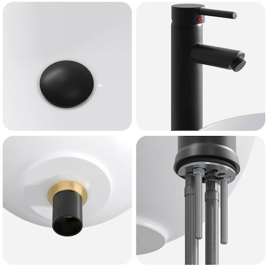 vidaXL Πάγκος χωρίς Νιπτήρα με Καθρέπτη Μ54xΒ35xΥ83cm Παλαιωμένο Ξύλο