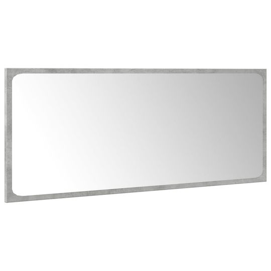 vidaXL Möbelset Waschtisch mit Waschbecken, Spiegel & Säule L91xB18.5xH39.5cm Grey