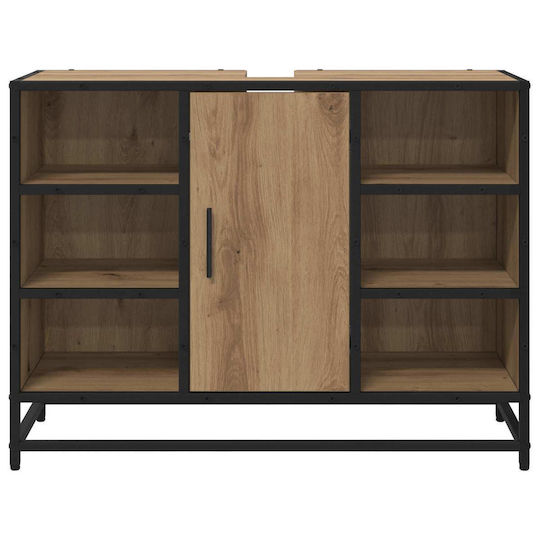 vidaXL Waschtisch mit Waschbecken L80xB33xH60cm Coffee