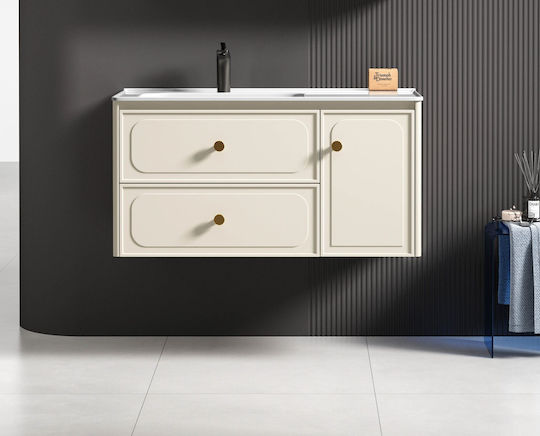 Martin Πάγκος χωρίς Νιπτήρα Μ98xΒ48.5xΥ48cm Ivory White Martin Πάγκος χωρίς Νιπτήρα Μ98xΒ48.5xΥ48cm Ivory White