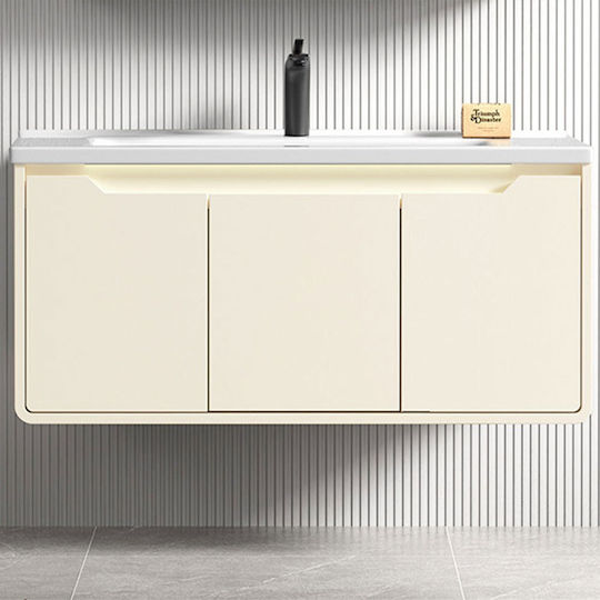 Martin Πάγκος με Νιπτήρα Μ90xΒ49xΥ45cm Soft Lemon