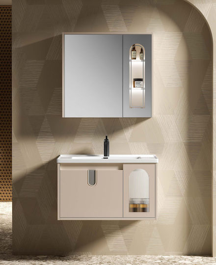 Martin Muse Vanity Without Sink With Mirror Cashmere Yellow