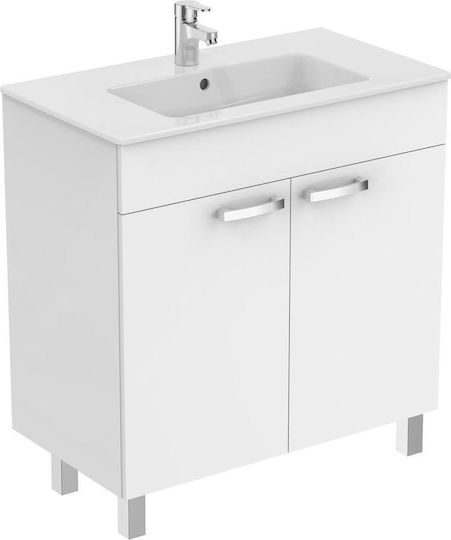 Ideal Standard Tempo Шкаф със Мивка Гланцов Лак Д80xШ44xВ82.5см Бял